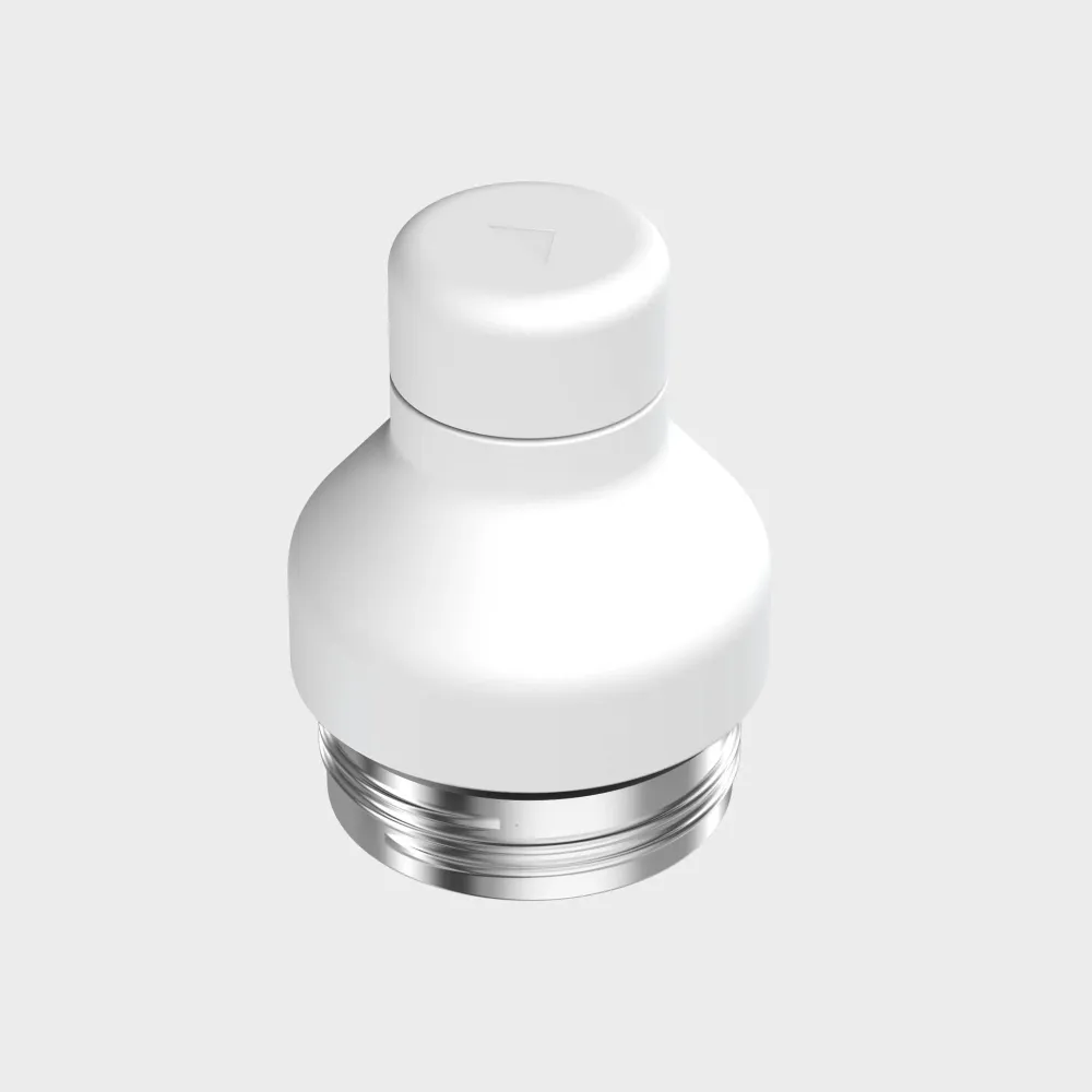 Hybrid Thermoflasche - Recycelter Edelstahl, weiß