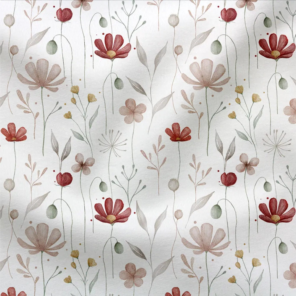 Jerseystoff Fionas Flowers White (Bio)