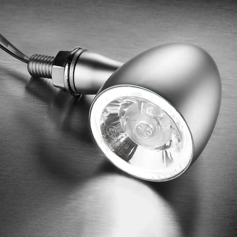 Kellermann Bullet 1000® PL White Blinker mit Positionslicht, Chrom matt, vorne beidseitig