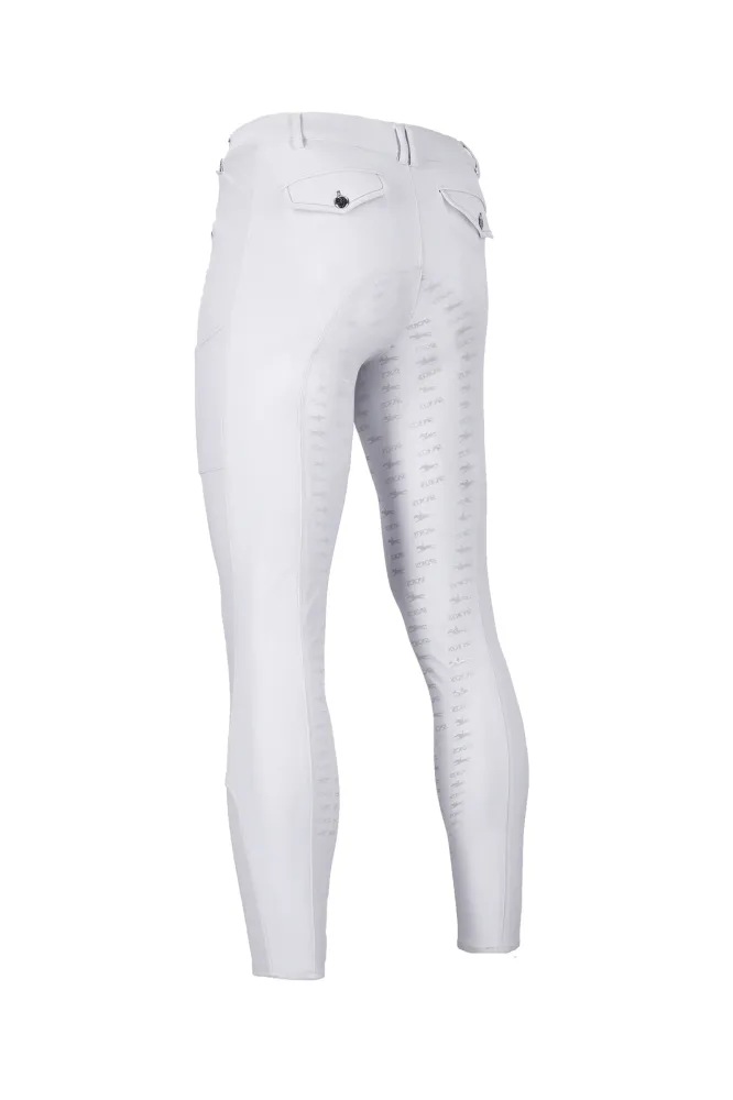 Leo II Herren-Vollbesatzreithose White 46