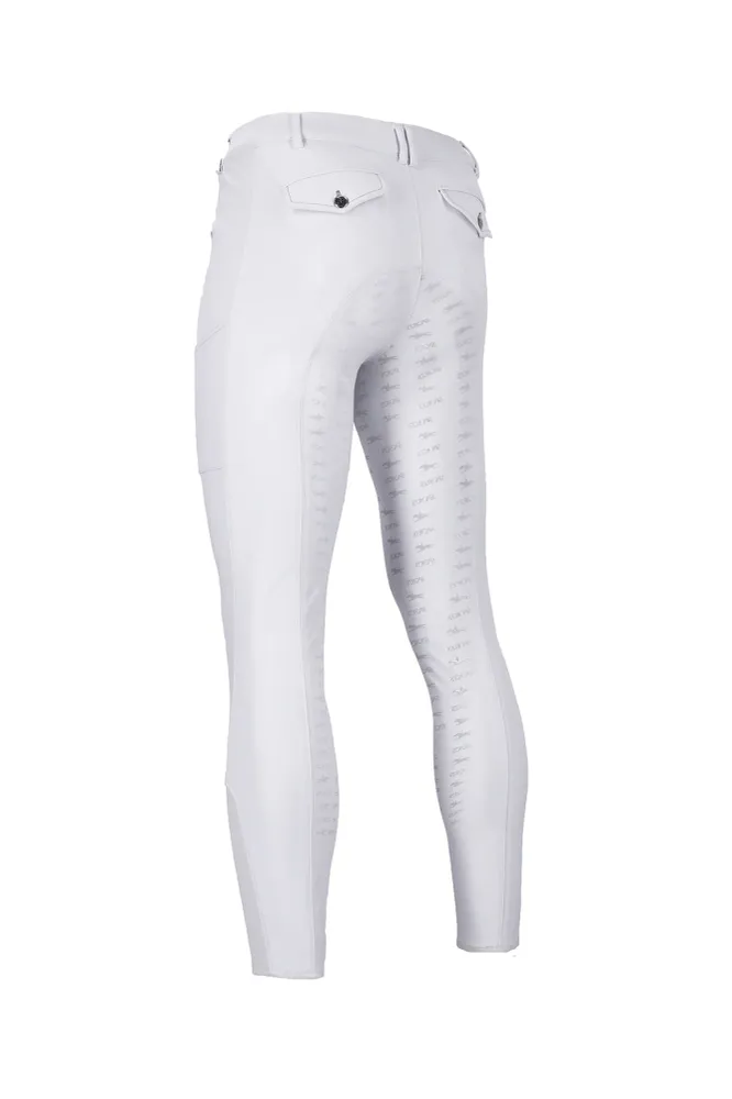 Leo II Herren-Vollbesatzreithose White 50