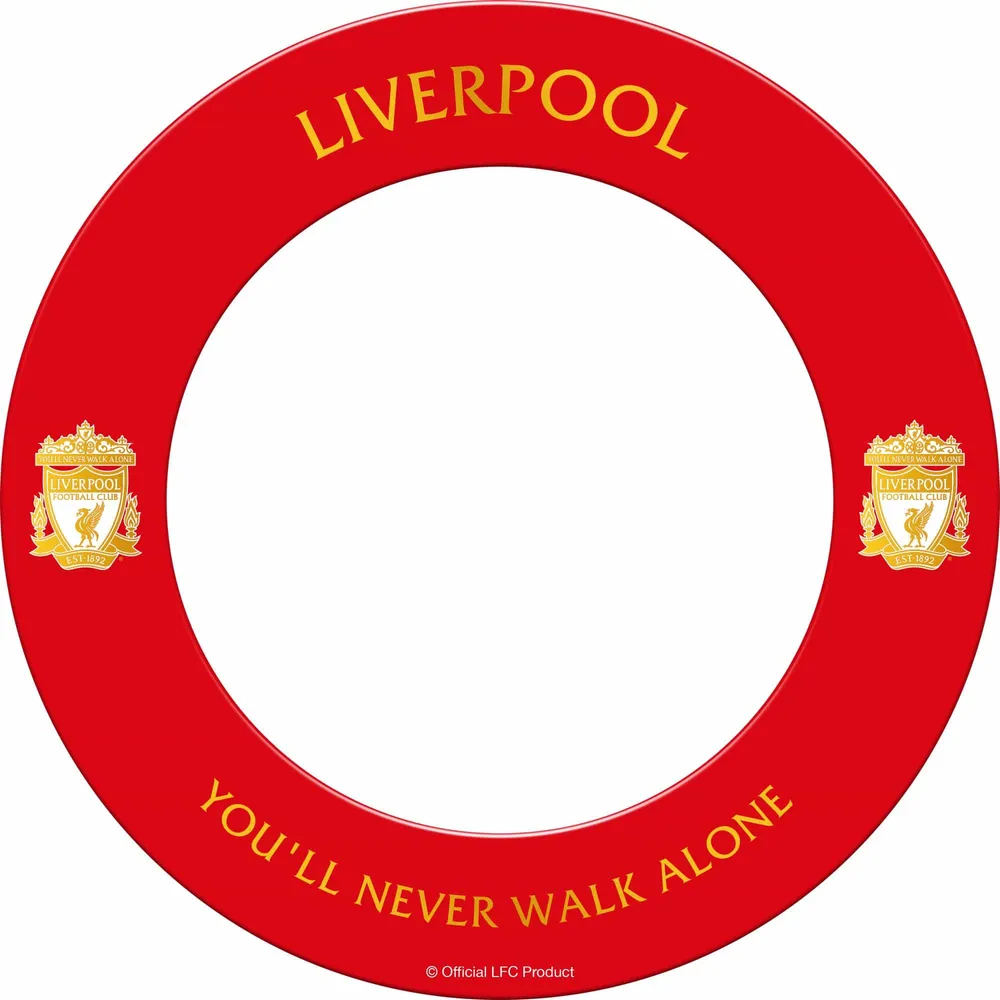 Liverpool FC Dartboard Surround – Offiziell lizenziert – LFC – S2 – Rot – Goldwappen