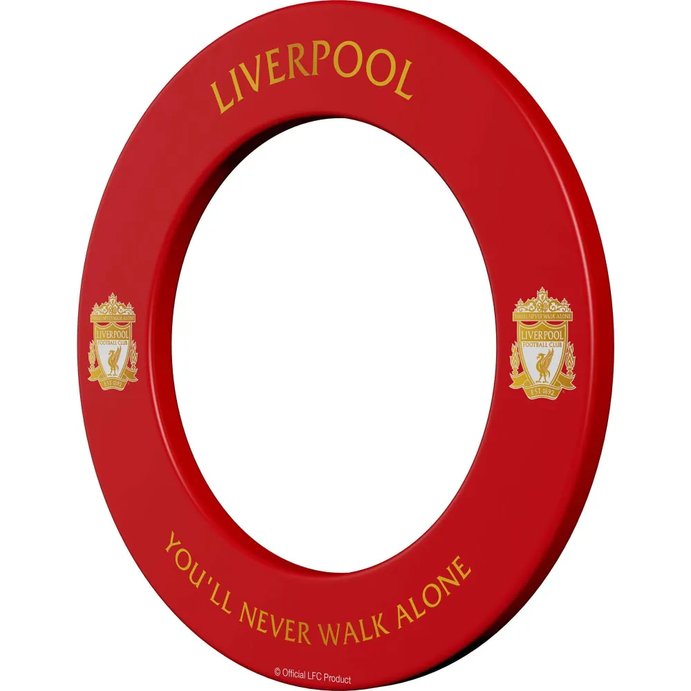 Liverpool FC Dartboard Surround – Offiziell lizenziert – LFC – S2 – Rot – Goldwappen