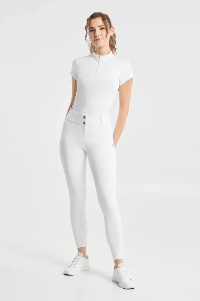 Matilda Damen perforierte Vollbesatz-Reithose White 40
