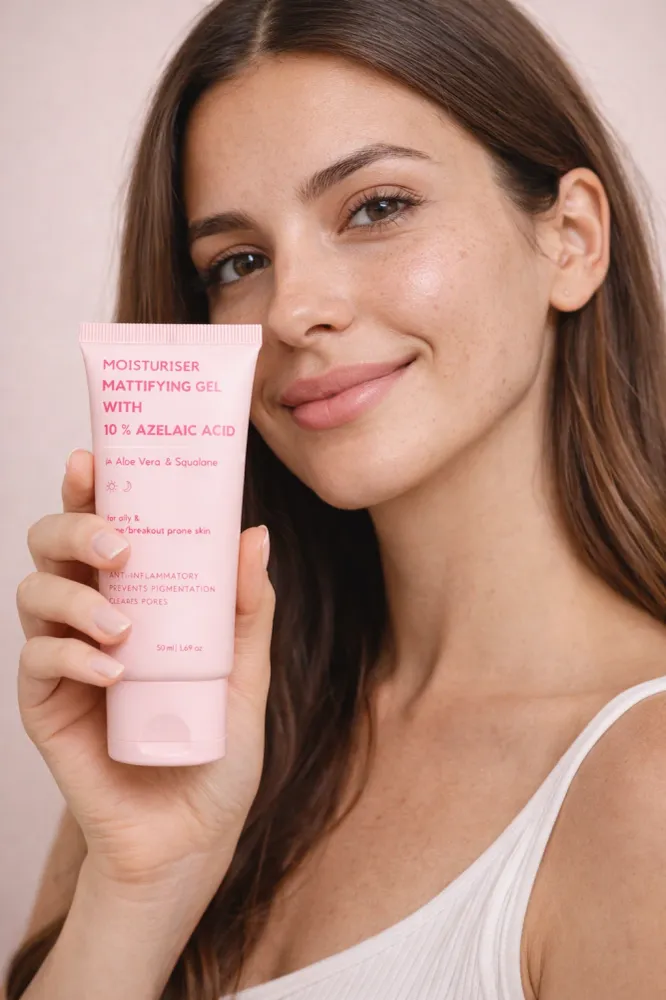 Mattierende Gel-Feuchtigkeitscreme mit 10% Azelainsäure