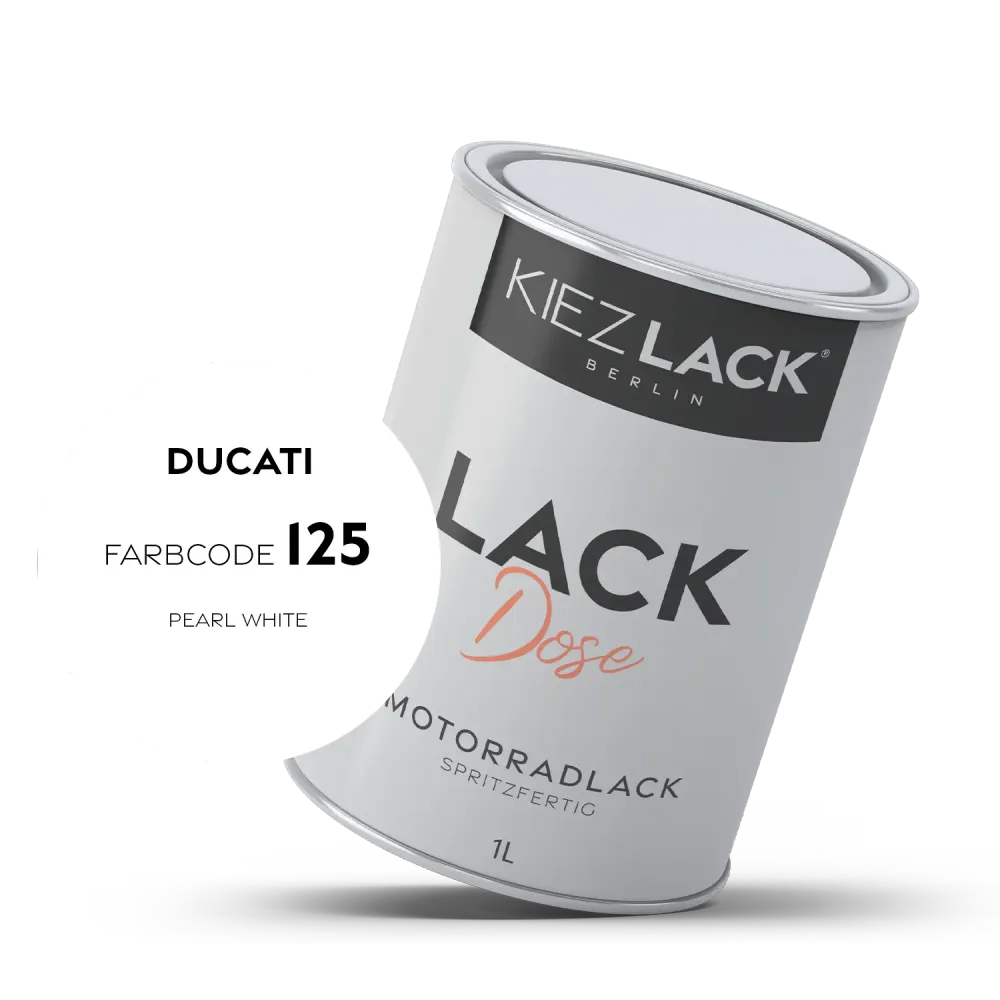 1K Motorradlack Basislack Lackdose Ducati 125 PEARL WHITE