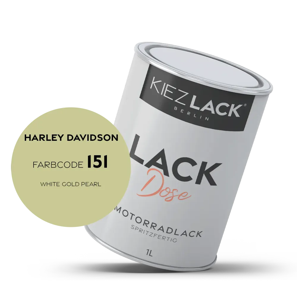 1K Motorradlack Basislack Lackdose Harley Davidson 151 WHITE GOLD PEARL