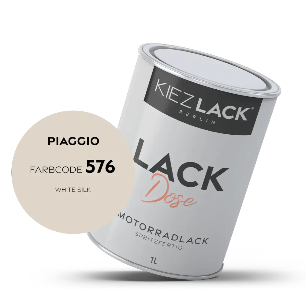 1K Motorradlack Basislack Lackdose Piaggio 576 WHITE SILK