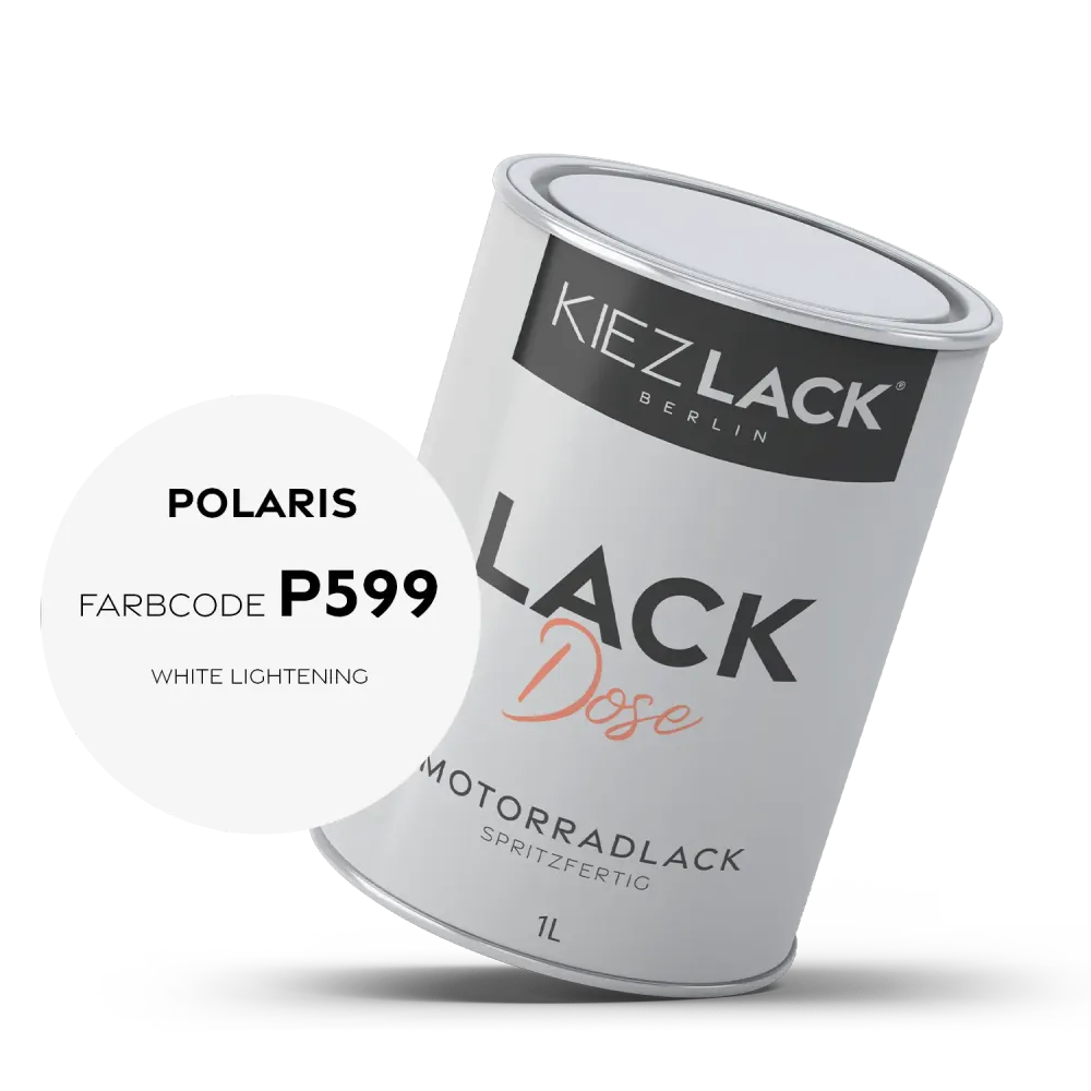 1K Motorradlack Basislack Lackdose Polaris P599 WHITE LIGHTENING