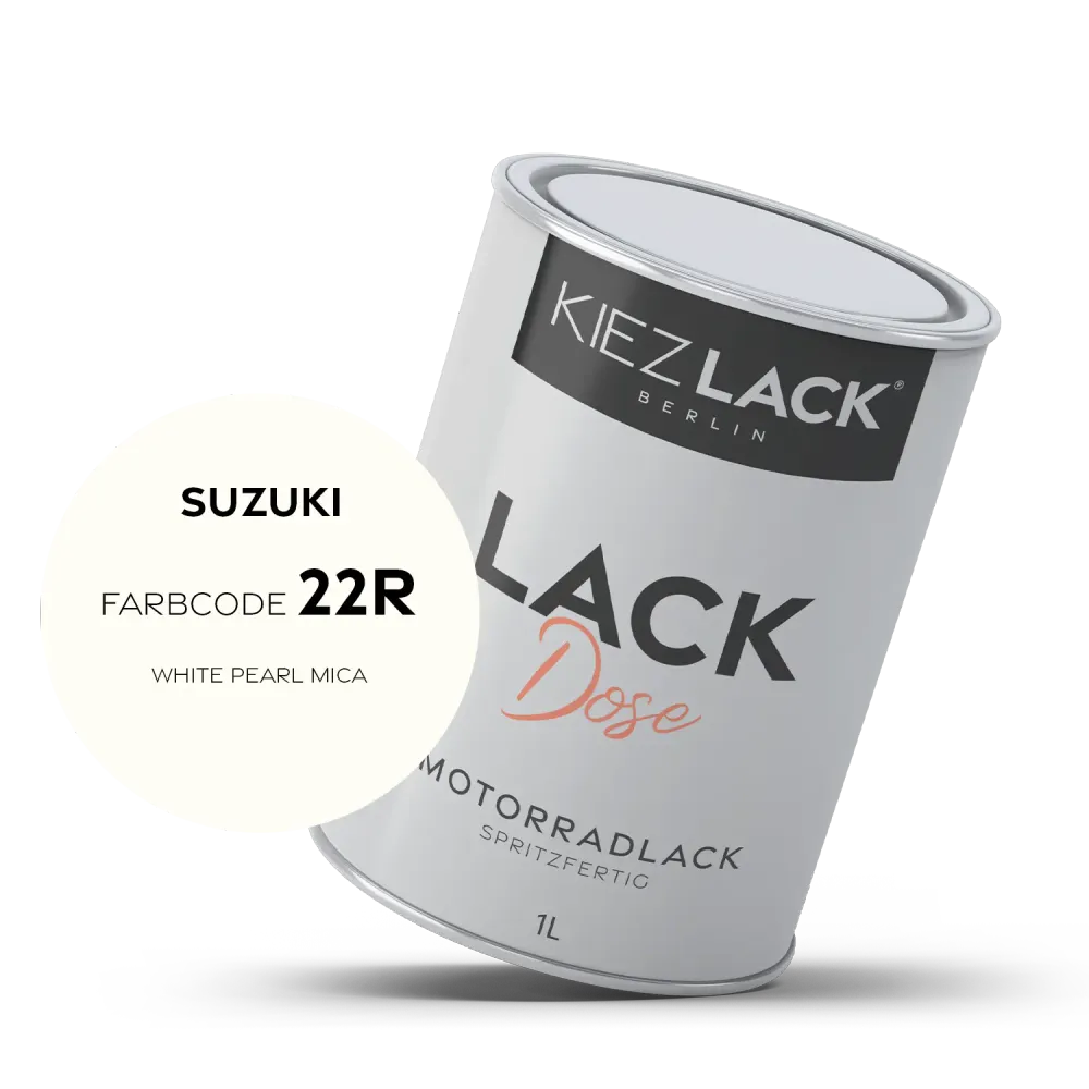 1K Motorradlack Basislack Lackdose Suzuki 22R WHITE PEARL MICA