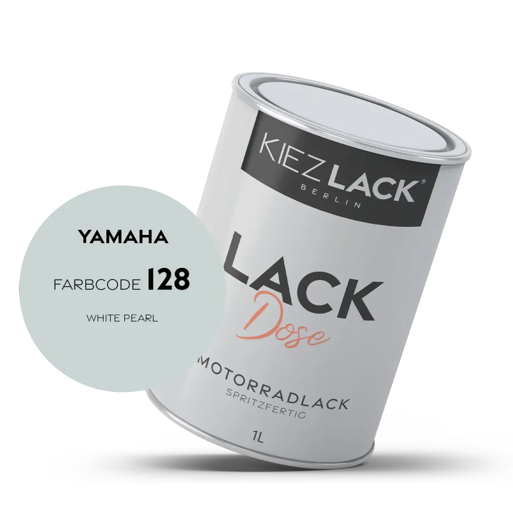 1K Motorradlack Basislack Lackdose Yamaha 128 WHITE PEARL