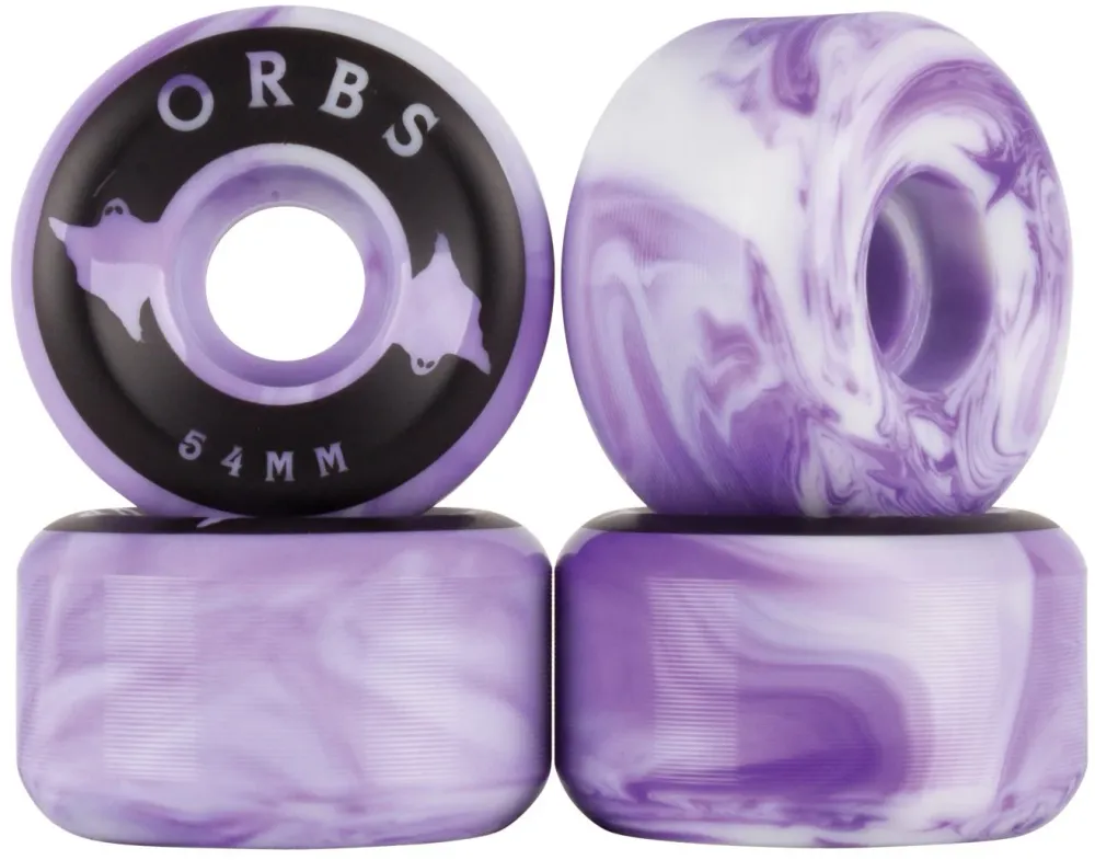 Orbs Specters Swirls Purple White 99A 54mm