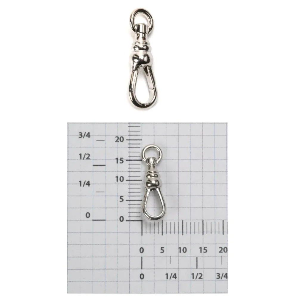 White Rhodium Plated Brass Swivel-19mm x 6mm Otto Frei