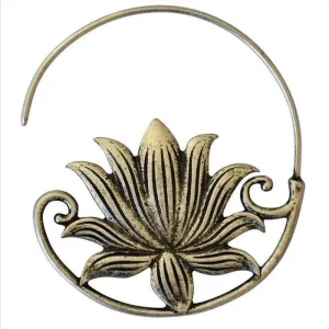 Piercing Ohrgewicht White Brass Lotus Spirale Ohrhänger