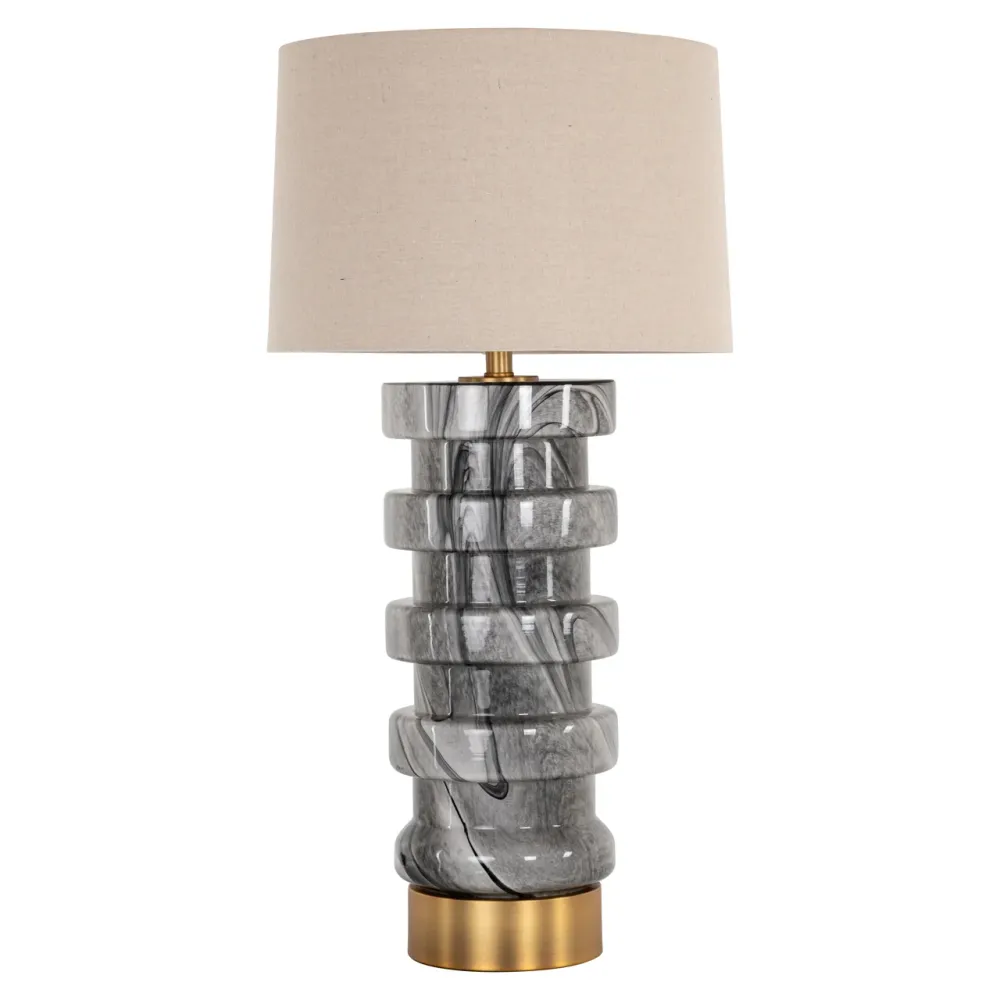 Richmond Interiors Tischlampe Jaylee black/white