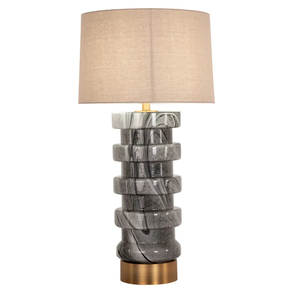 Richmond Interiors Tischlampe Jaylee black/white