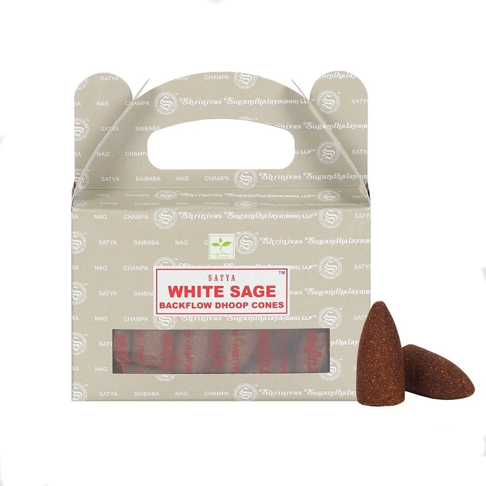 Satya White Sage Rückflusskegel: Die reinigende Kraft von White Sage jeder Räucherung