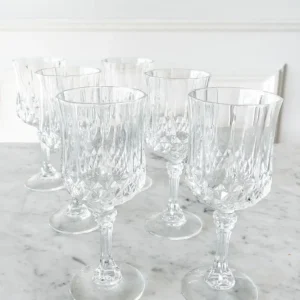 Set mit 6 Cristal D'Arques Longchamp Weingläsern