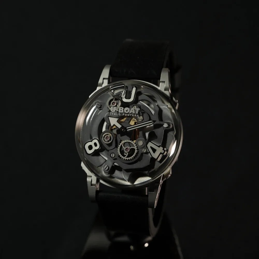 U-BOAT-Uhr U-65 SS WHITE 44 mm skelettierter Quarzstahl 3354