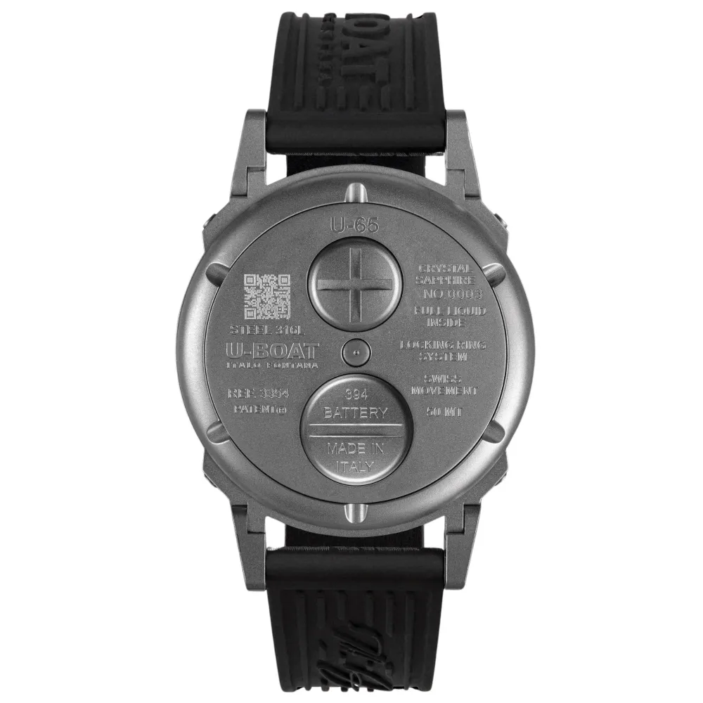 U-BOAT-Uhr U-65 SS WHITE 44 mm skelettierter Quarzstahl 3354