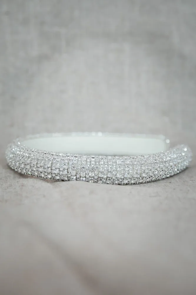 Verzierter Haarreif – Crystal White | Weat