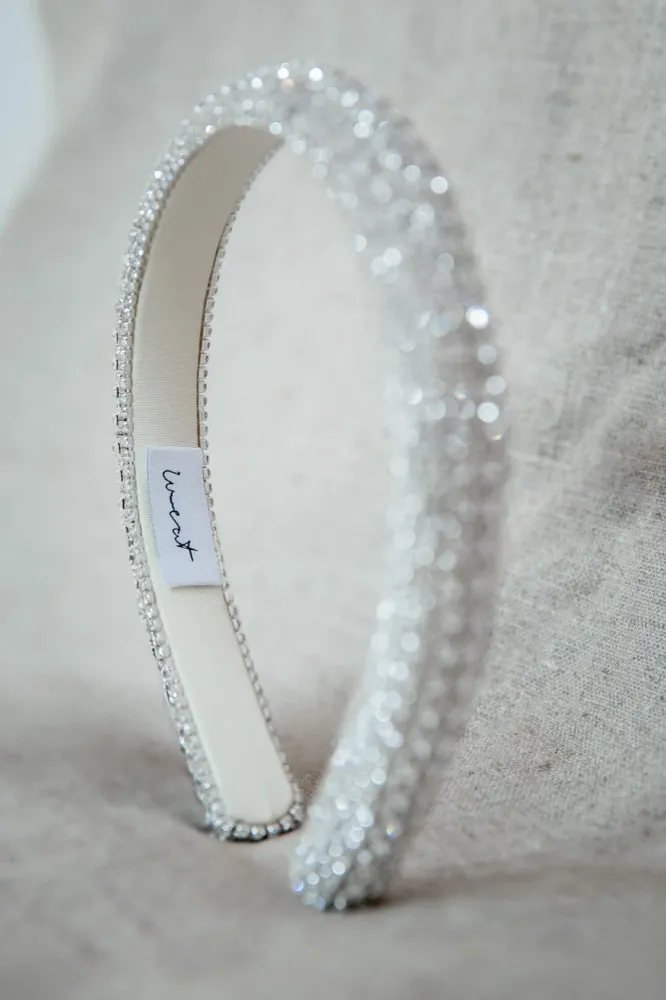 Verzierter Haarreif – Crystal White | Weat