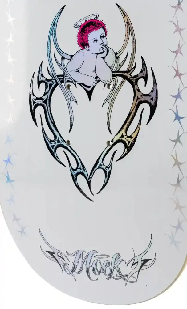 Welcome Mock Cherubs on Island 8.38 Deck White