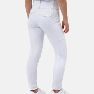 Young Rider Anya Hybrid Vollbesatz-Reithose White 158-164