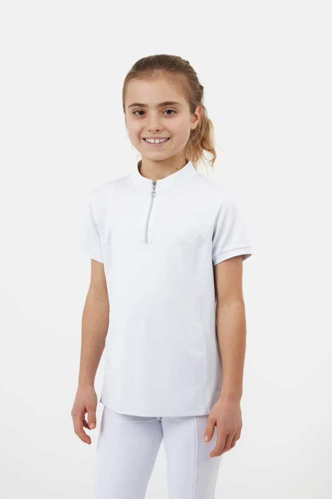 Young Rider Louisa Turniershirt mit Mesh White 158-164