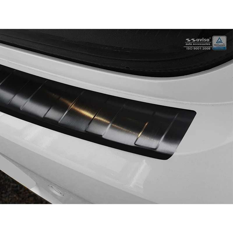 Avisa, Schwarz Edelstahl Heckstoßstangenschutz passend für Opel Insignia Grand Sport 5-türer 2017-2020 & FL 2020- Ribs