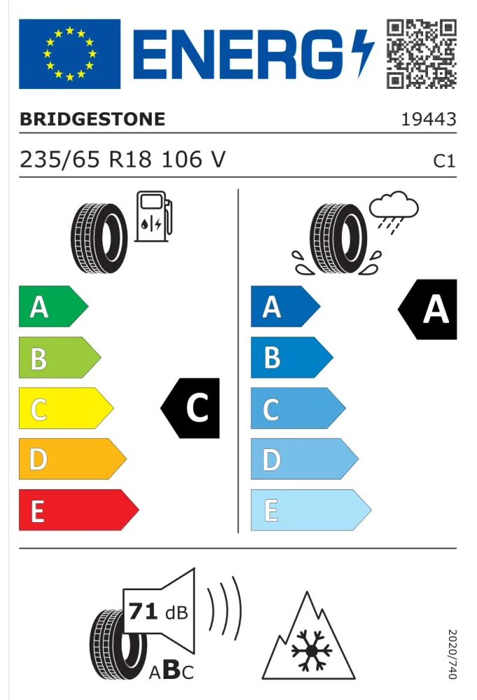 Bridgestone Weather Control A005 EVO TL 235/65 R18 106V