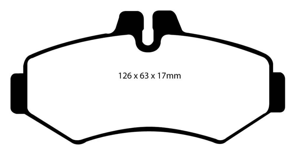 EBC Blackstuff Bremsbeläge Hinterachse DP1298 mit R90 für VW LT 2 28-35 2.5 TDI (80kw/ 109PS) Baujahr: 05/99- mit HSN TSN:...