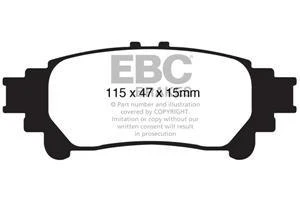 EBC Blackstuff Bremsbeläge Hinterachse DP1850 mit R90 für Lexus IS (3) 250 (153kw/ 208PS) Baujahr: 04/13- mit HSN TSN: 501...