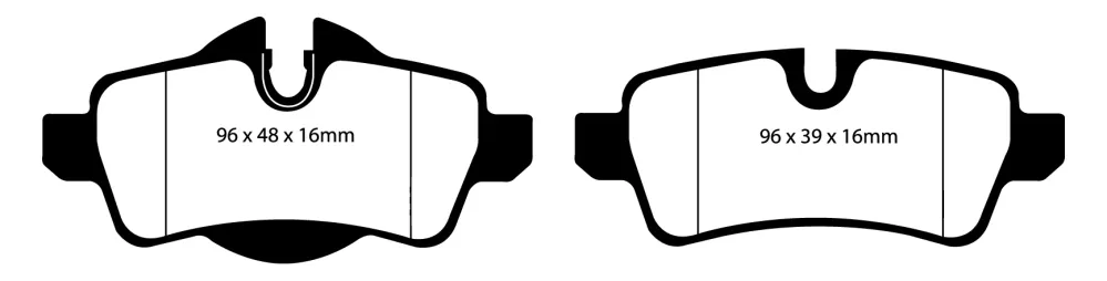 EBC Blackstuff Bremsbeläge Hinterachse DP1931 mit R90 für Mini Mini Cabriolet 1.6 John Cooper Works (155kw/ 211PS) Baujahr...