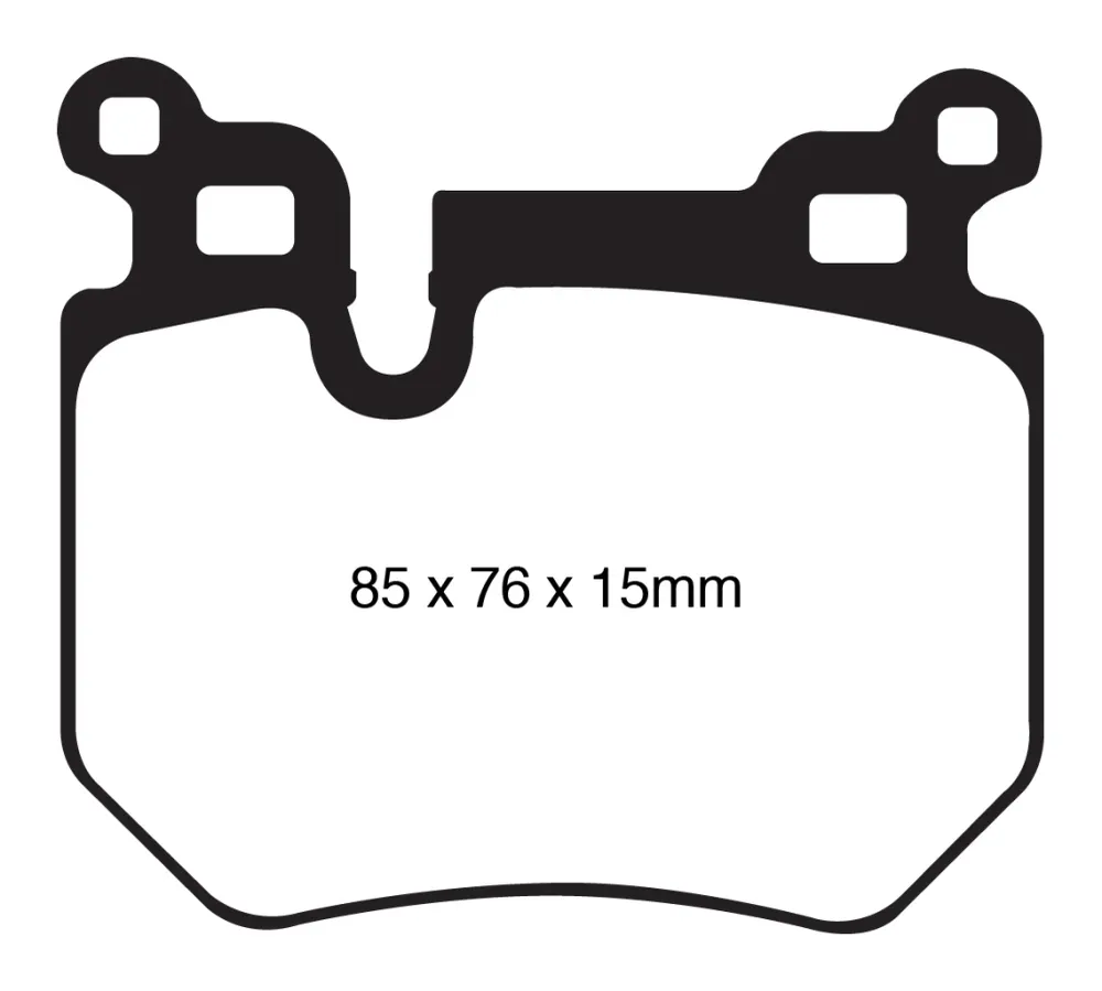 EBC Blackstuff Bremsbeläge Hinterachse DP1996 mit R90 für BMW 1 123d (150kw/ 204PS) Baujahr: 09/08-12/13 mit HSN TSN: 0005...