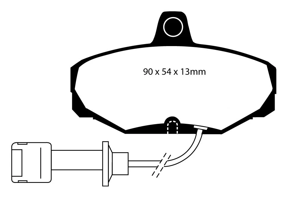 EBC Blackstuff Bremsbeläge Hinterachse DP571 mit R90 für Ford Scorpio 1 2.5 TD (85kw/ 115PS) Baujahr: 08/93-09/94 mit HSN...