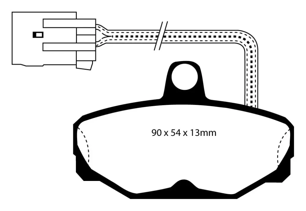 EBC Blackstuff Bremsbeläge Hinterachse DP571/2 mit R90 für Ford Sierra 1 2.0 (66kw/ 90PS) Baujahr: 08/82-10/84 mit HSN TSN...