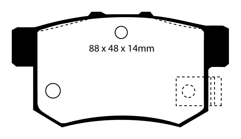 EBC Blackstuff Bremsbeläge Hinterachse DP781 mit R90 für Honda Prelude 5 2.2 16V (147kw/ 200PS) Baujahr: 10/96-10/00 mit H...