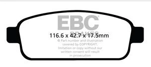 EBC Blackstuff Bremsbeläge Hinterachse DPX2066 mit R90 für Opel Zafira C 2.0 CDTi (121kw/ 165PS) Baujahr: 10/11- mit HSN T...