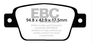 EBC Blackstuff Bremsbeläge Hinterachse DPX2107 mit R90 für Alfa Romeo Mito 0.9 TwinAir (955.AXW1B) (63kw/ 86PS) Baujahr: 0...