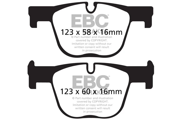 EBC Blackstuff Bremsbeläge Hinterachse DPX2131 mit R90 für BMW 4 440 i (240kw/ 326PS) Baujahr: 03/16- mit HSN TSN: 0005 CG...