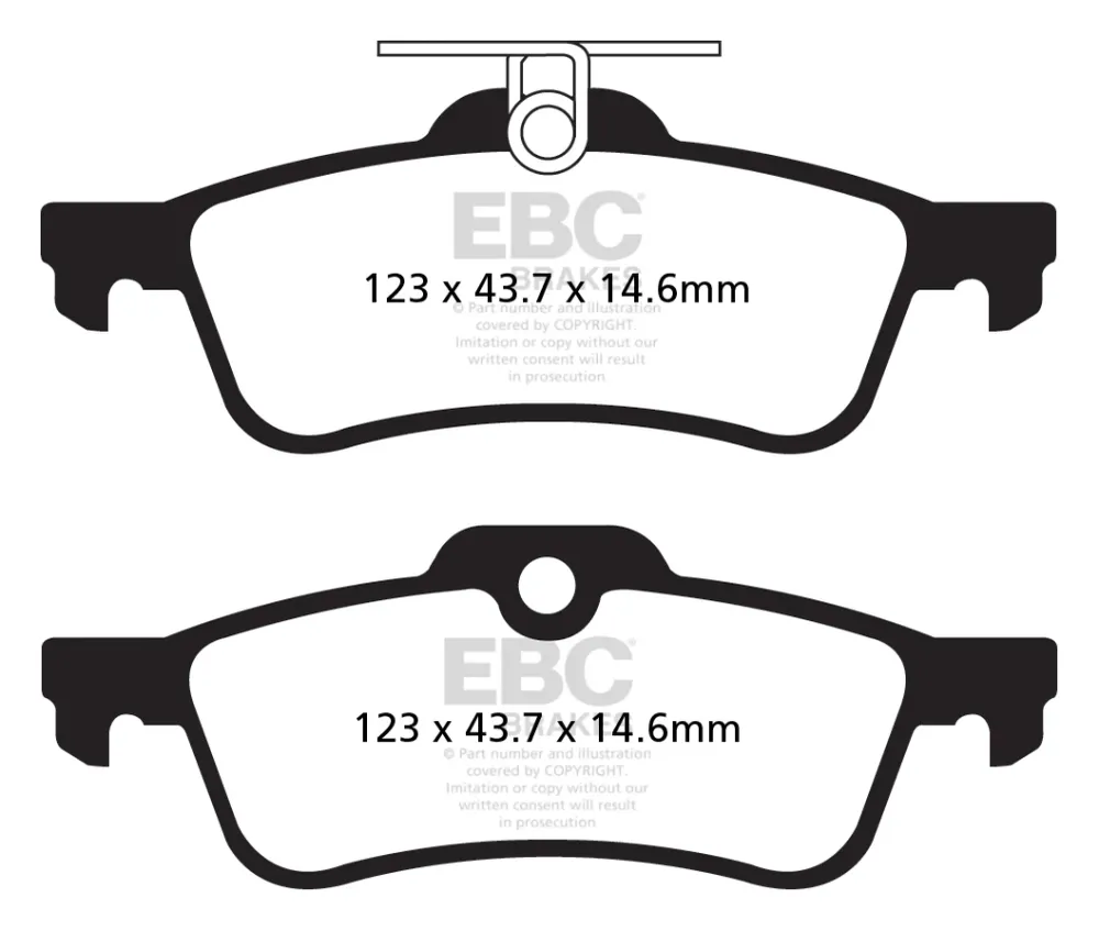 EBC Blackstuff Bremsbeläge Hinterachse DPX2181 mit R90 für Honda Civic 9 1.4 i-VTEC (FK1) (73kw/ 99PS) Baujahr: 02/12- mit...