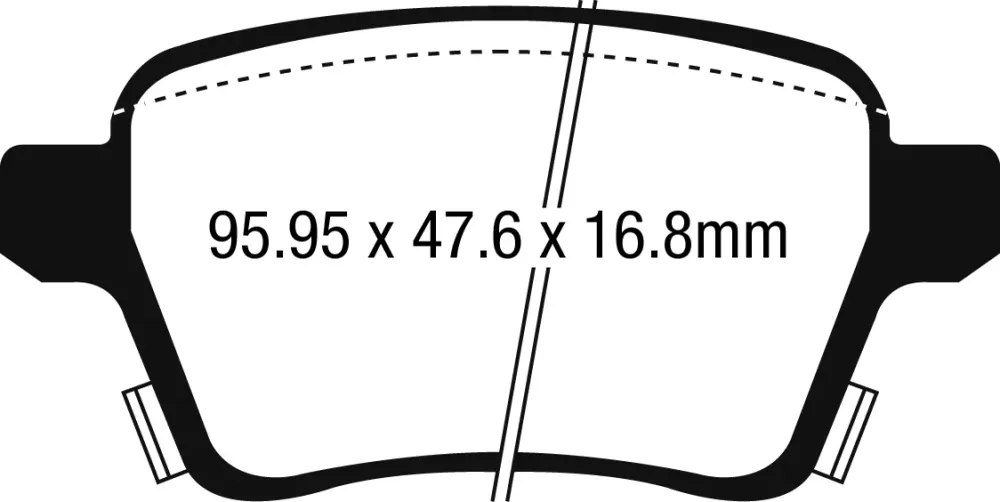EBC Blackstuff Bremsbeläge Hinterachse DPX2250 mit R90 für Opel Corsa E 1.0 (85kw/ 115PS) Baujahr: 09/14- mit HSN TSN: 184...