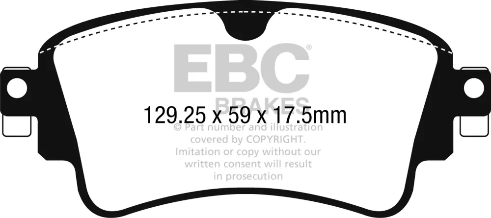 EBC Blackstuff Bremsbeläge Hinterachse DPX2254 mit R90 für Audi A4 Allroad 45 TDI quattro (170kw/ 231PS) Baujahr: 07/18- m...