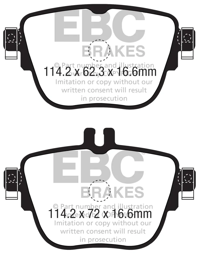 EBC Blackstuff Bremsbeläge Hinterachse DPX2337 mit R90 für Mercedes-Benz E-Klasse Cabriolet E 350 d 4-matic 283.434) (190k...