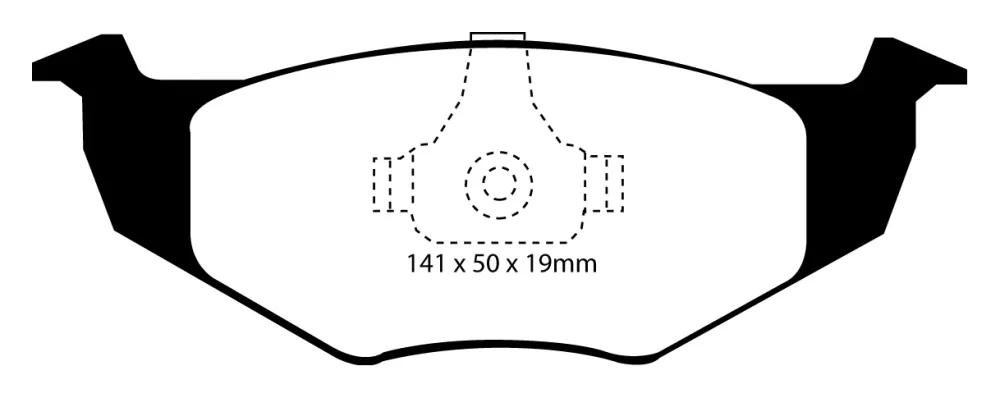 EBC Blackstuff Bremsbeläge Vorderachse DP1056 mit R90 für VW Golf 3 1.9 TD,GTD (55kw/ 75PS) Baujahr: 11/91-08/97 mit HSN T...
