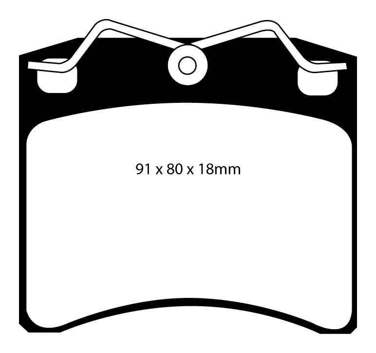 EBC Blackstuff Bremsbeläge Vorderachse DP1116 mit R90 für VW Transporter T4 45414 (85kw/ 115PS) Baujahr: 08/96-04/03 mit H...