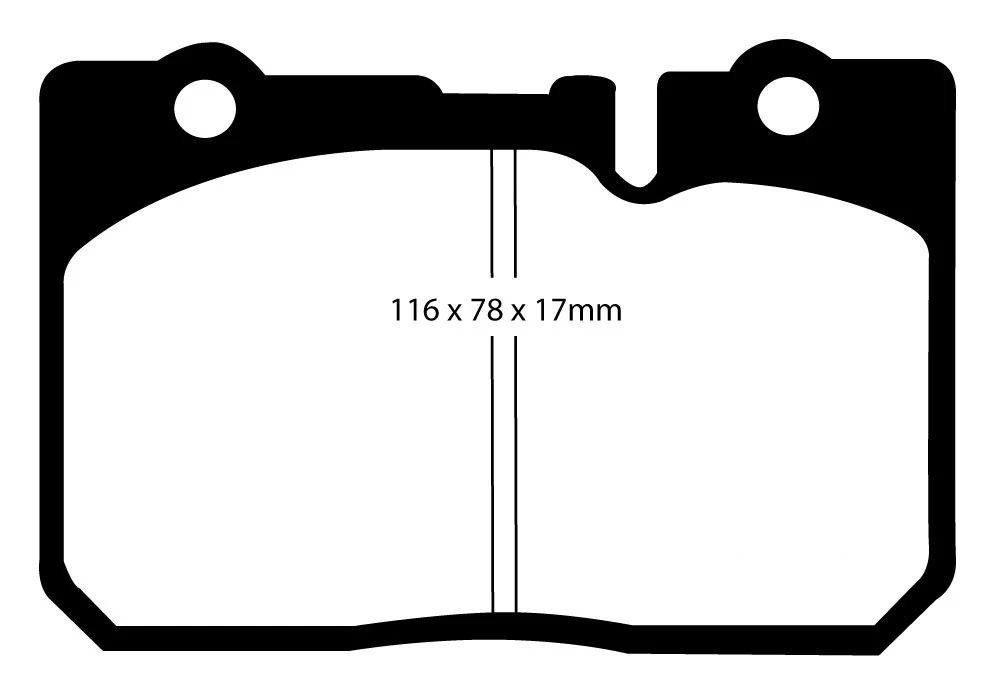 EBC Blackstuff Bremsbeläge Vorderachse DP1154 ohne R90 für Lexus LS (2) 400 , 4.0 (203kw/ 276PS) Baujahr: 09/98- mit HSN T...