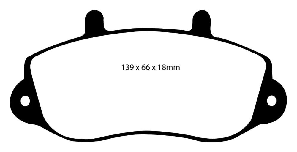 EBC Blackstuff Bremsbeläge Vorderachse DP1182 mit R90 für Renault Master 2 2.5 D (59kw/ 80PS) Baujahr: 07/98-01/01 mit HSN...
