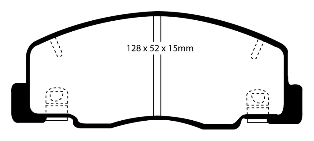 EBC Blackstuff Bremsbeläge Vorderachse DP1204 ohne R90 für Toyota Previa 1 45384 (97kw/ 132PS) Baujahr: 05/90-08/00 mit HS...